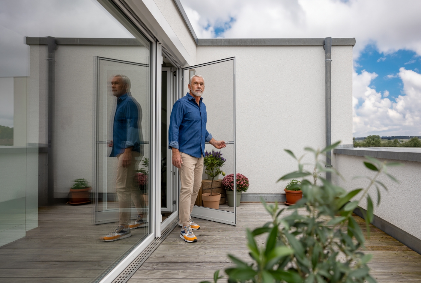 Insektenschutz-Drehrahmen für Türen