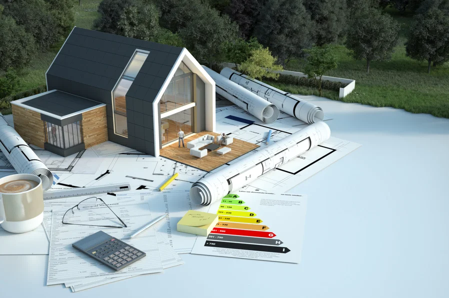 Modell eines Energieeffizienzhauses
